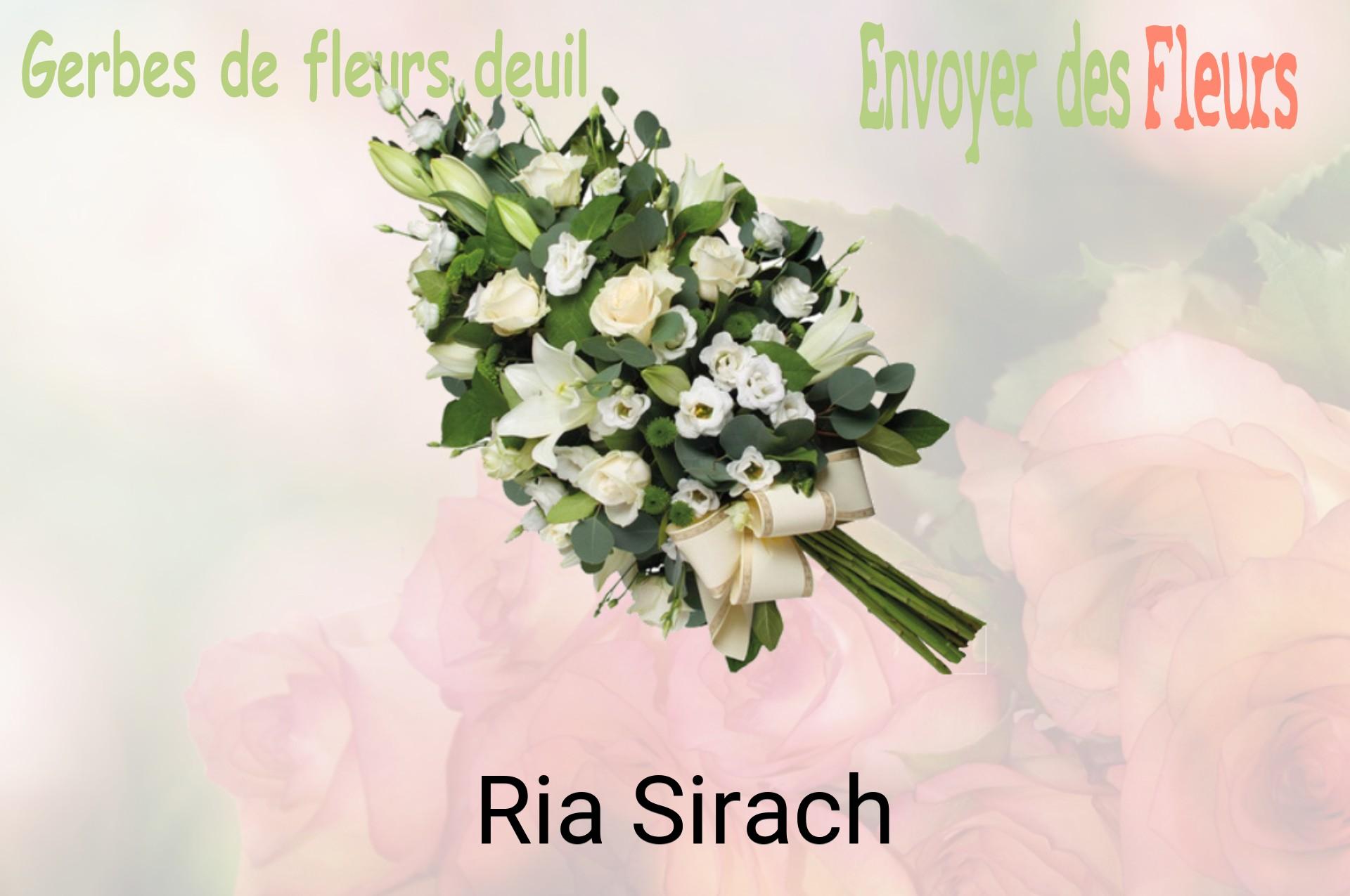 Gerbe de fleurs de deuil livrée à Ria-Sirach